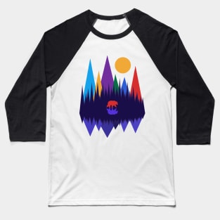 Bear in the Mountains Baseball T-Shirt